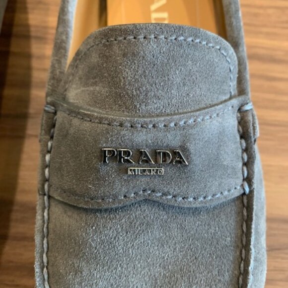 NEW - Prada Gray Men's Loafers - Picture 3 of 7